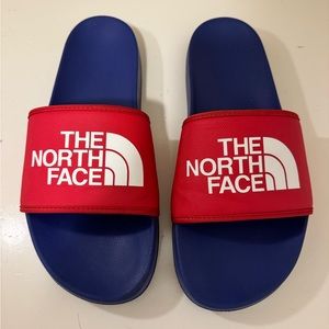 THE NORTH FACE BASE CAMP II SLIDES TNF BLUE HORIZON RED Size 12